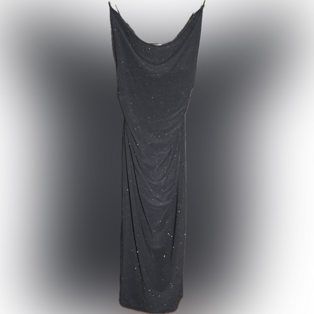 Black dress with gold sparkle